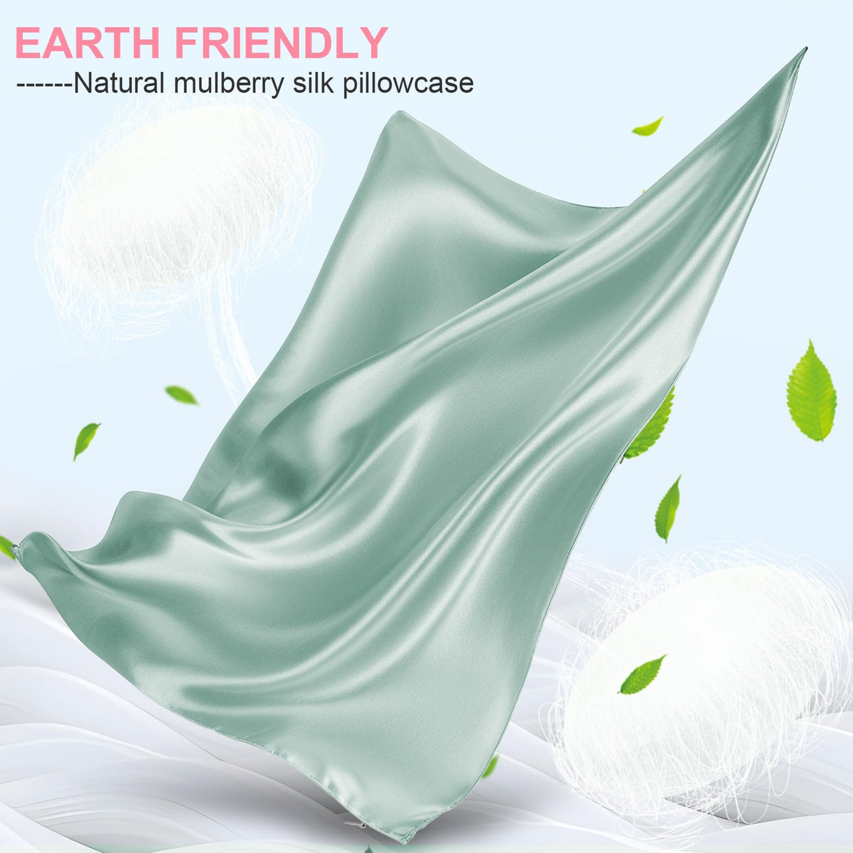 LYSHIN silk pillowcase hidden-zip close-up shows secure fit for comfortable sleep