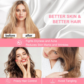 Smooth LYSHIN pillowcase surface reduces friction for hair and skin.