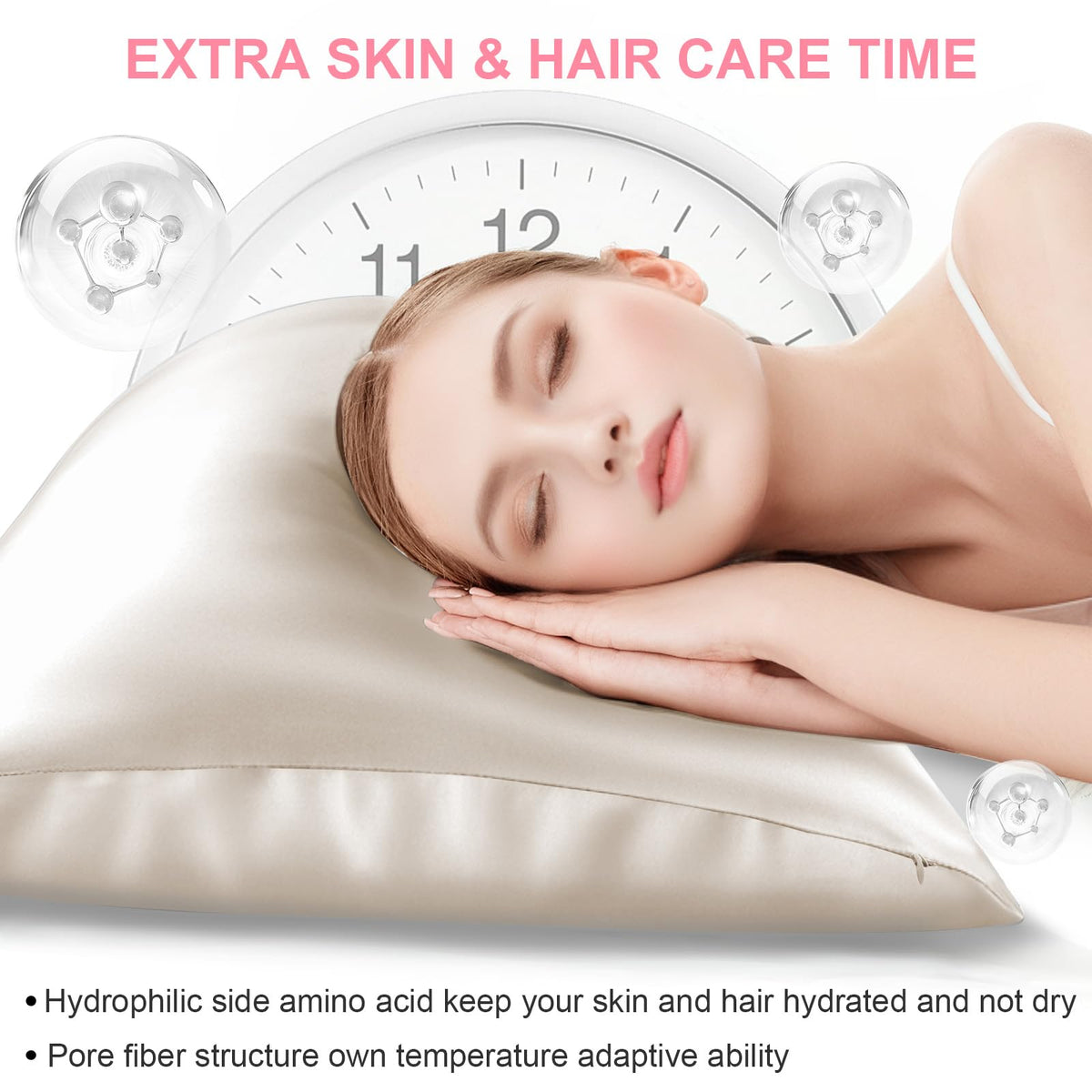 LYSHIN pillowcase glossy finish detail highlighting drape and durability.