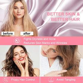 LYSHIN silk pillowcase provides hair and skin protection at night.