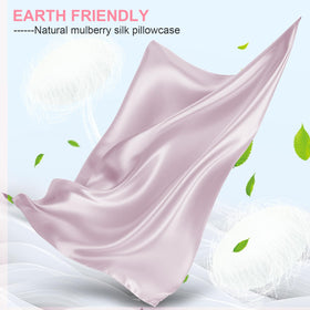 LYSHIN silk pillowcase with hidden zipper keeps pillow secure.