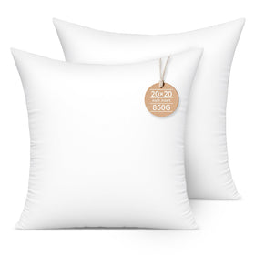 Lysunia 20x20 decorative pillow inserts set, full and fluffy for sofa or bed