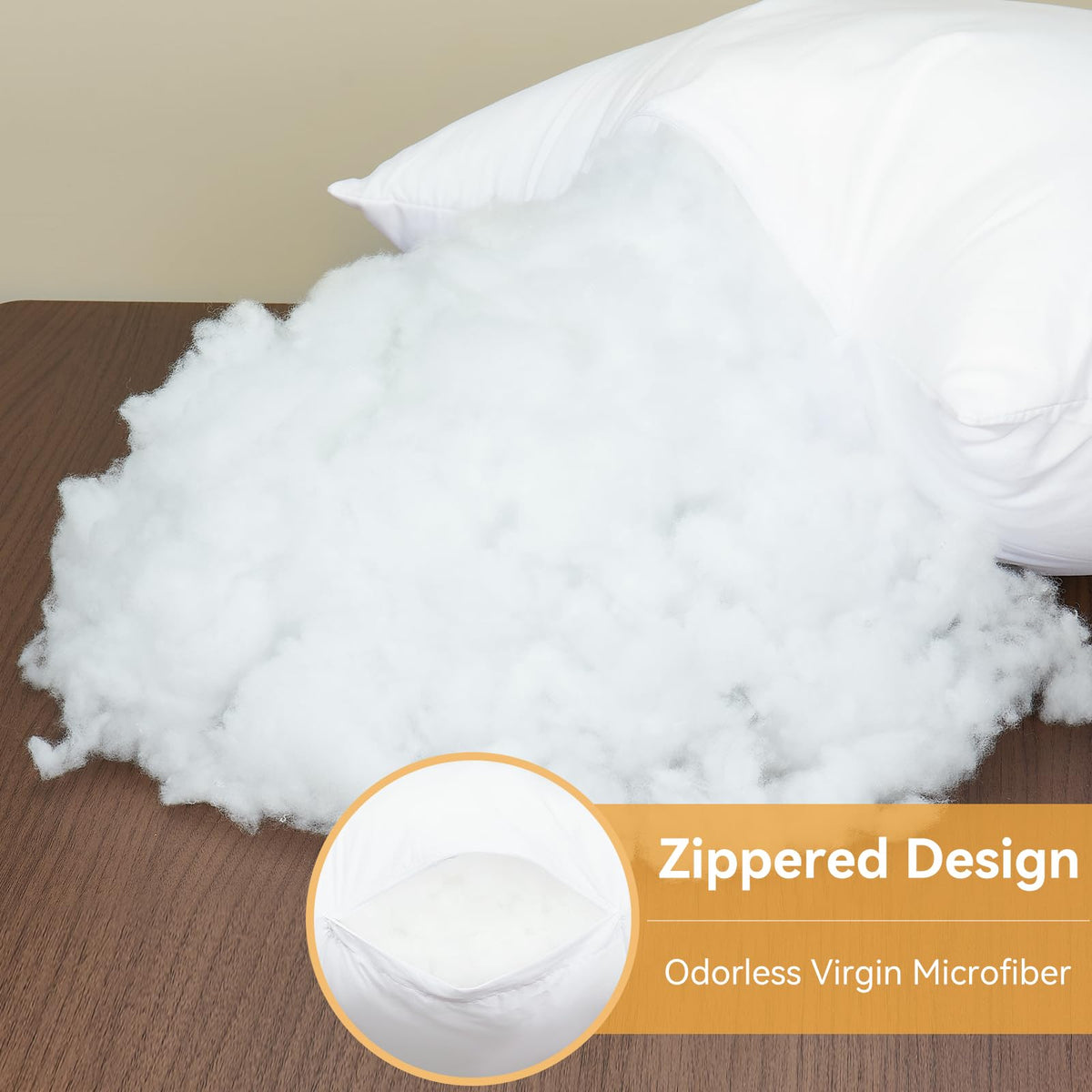 Lysunia pillow inserts are easy to care for with spot cleaning and gentle washing
