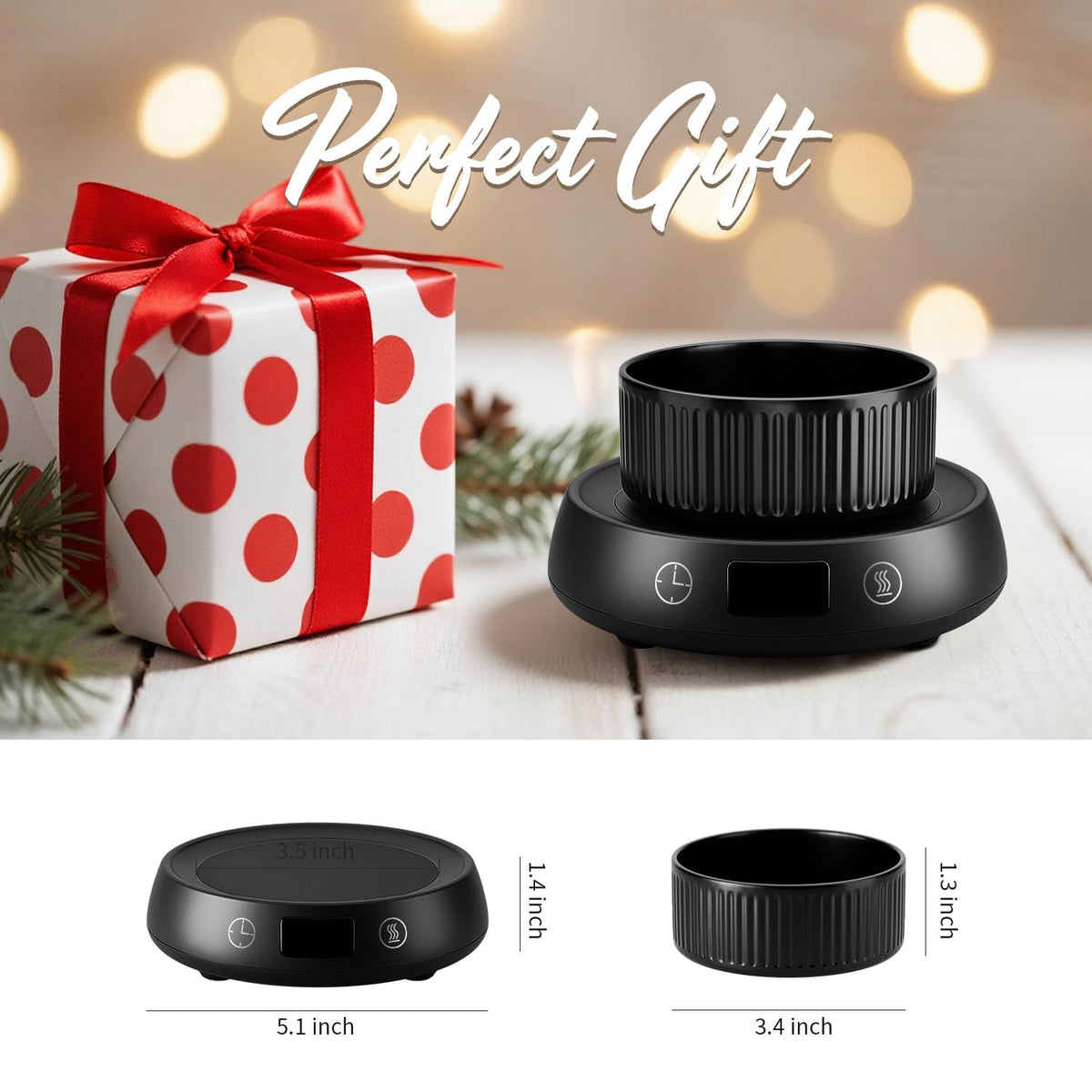 Gift-ready Lyty wax warmer with practical scent-control features