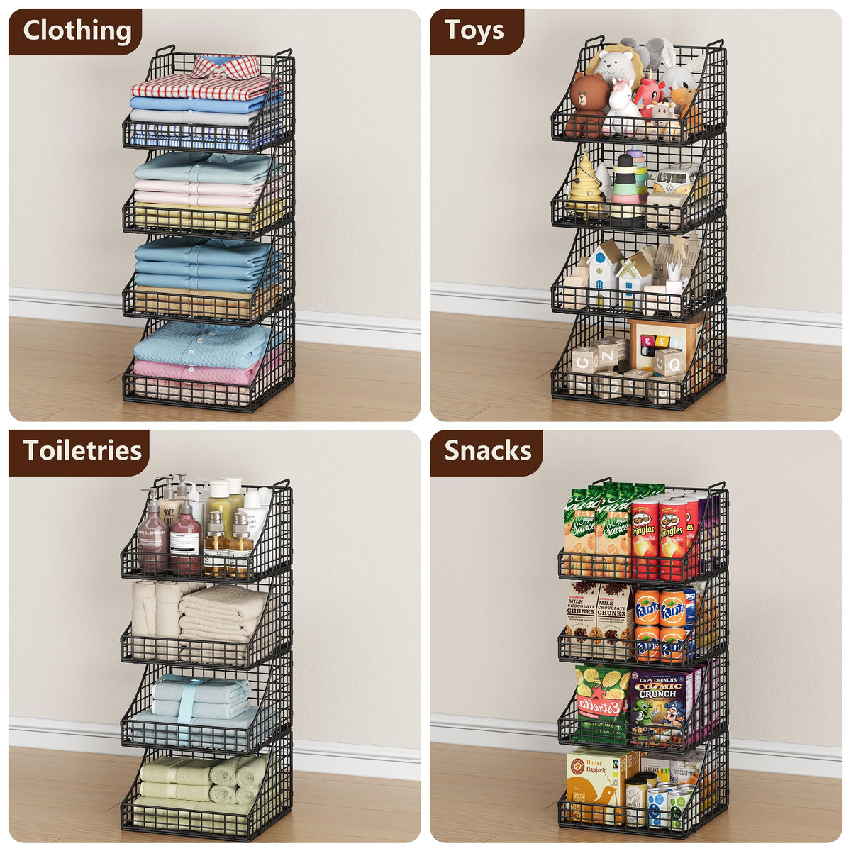 Lyuwanxian foldable baskets save space when not in use