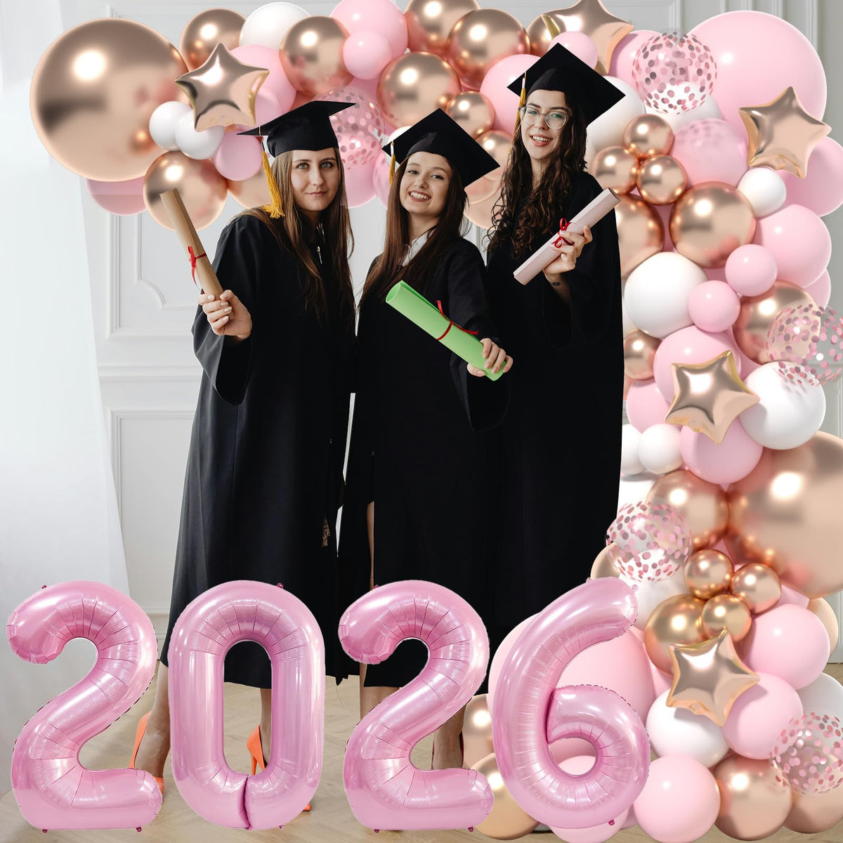 LYVEEF white and pink balloons offer versatile color contrast for party décor.