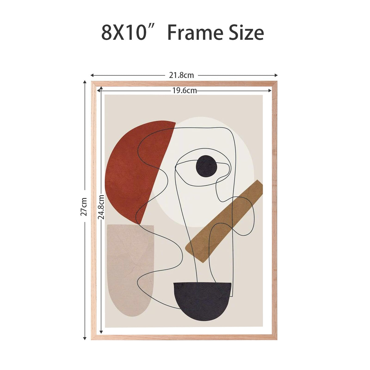 LYYYXGYP 8x10 wood frame tabletop display on a shelf with photo example.