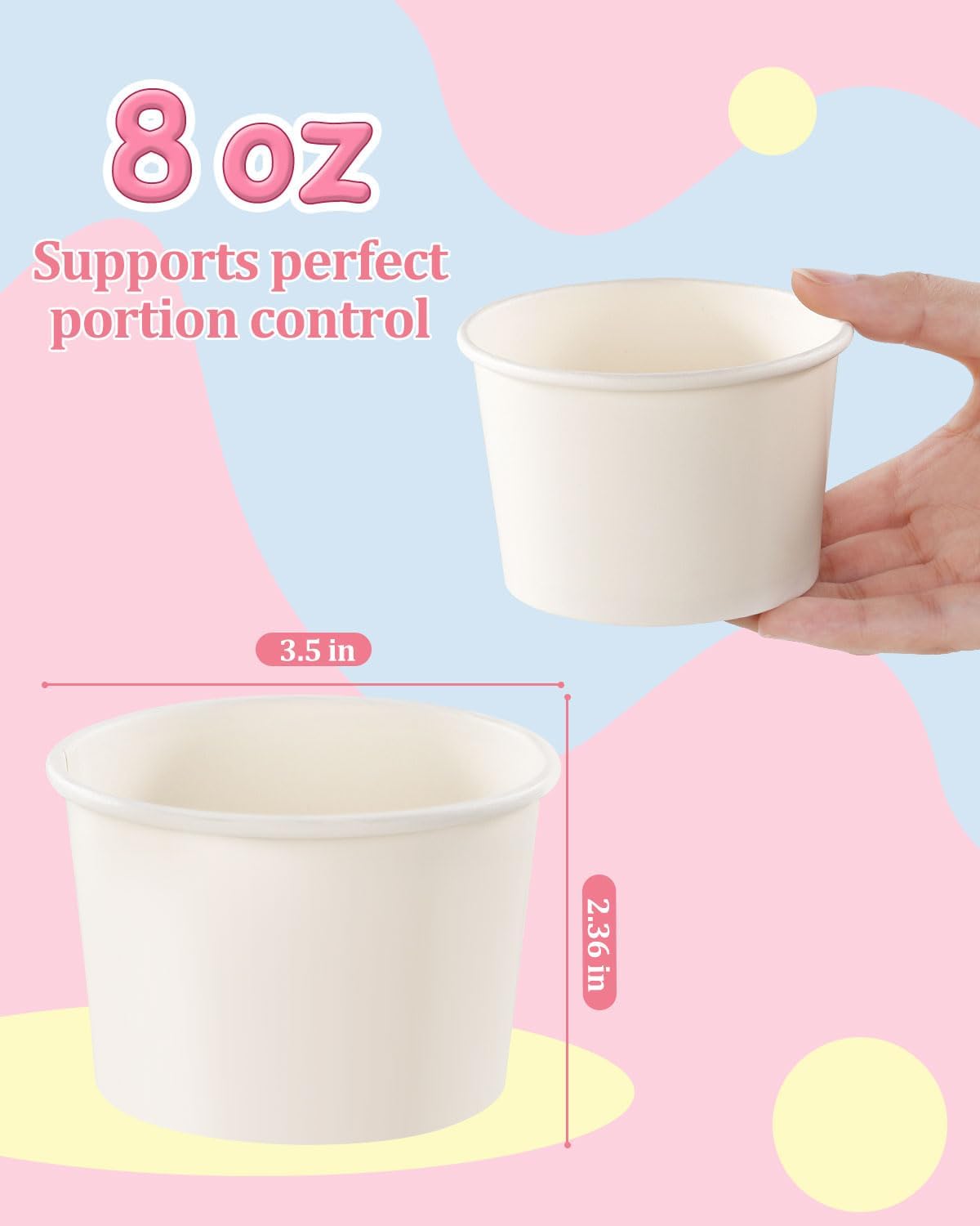 Lzerking soup cups white suitable for warm servings.