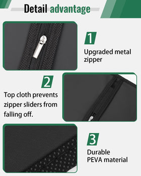 Lzerking PEVA garment covers are durable, soft, and odorless.