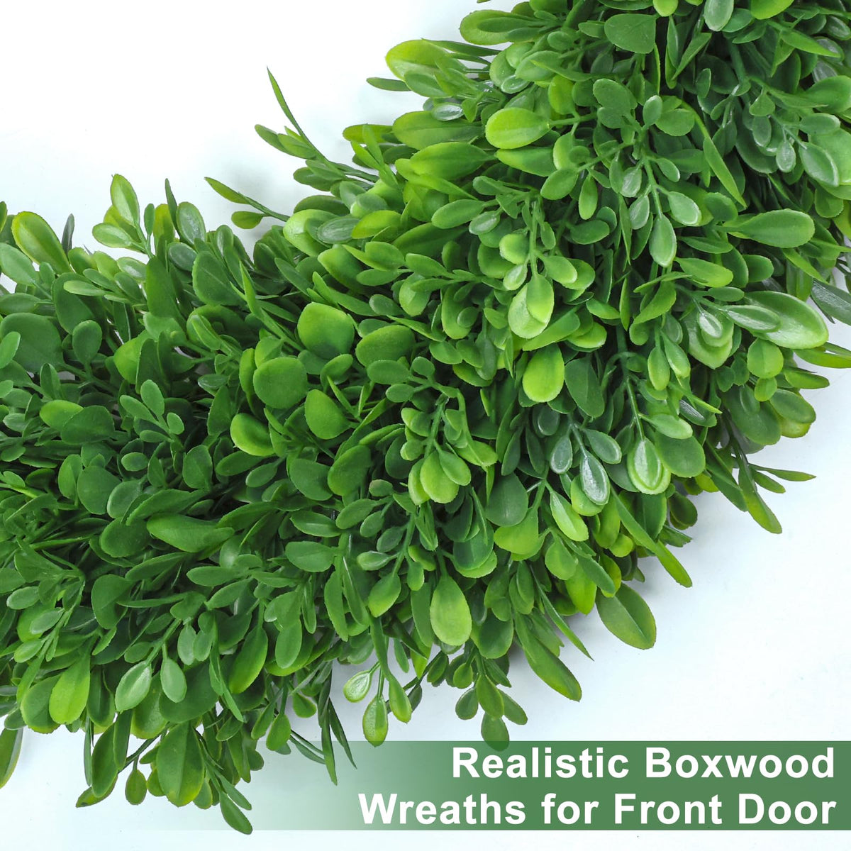 LZNPA Boxwood Wreath, all-season front porch decor, ready to hang.