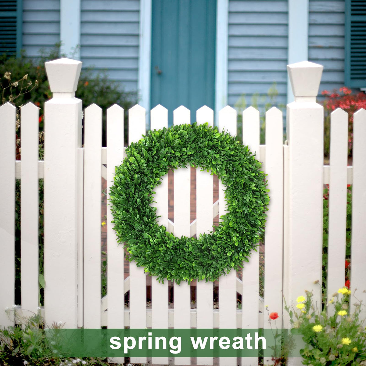 LZNPA Boxwood Wreath suitable for weddings or seasonal celebrations.