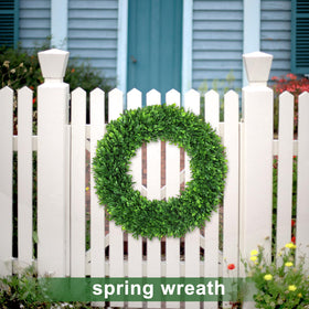 LZNPA Boxwood Wreath suitable for weddings or seasonal celebrations.