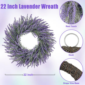 LZNPA wreath hanging on a front door for easy seasonal decor