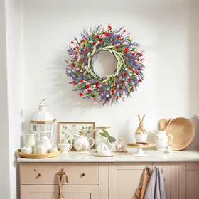 LZNPA lavender wreath decorative option for living room or dining area.