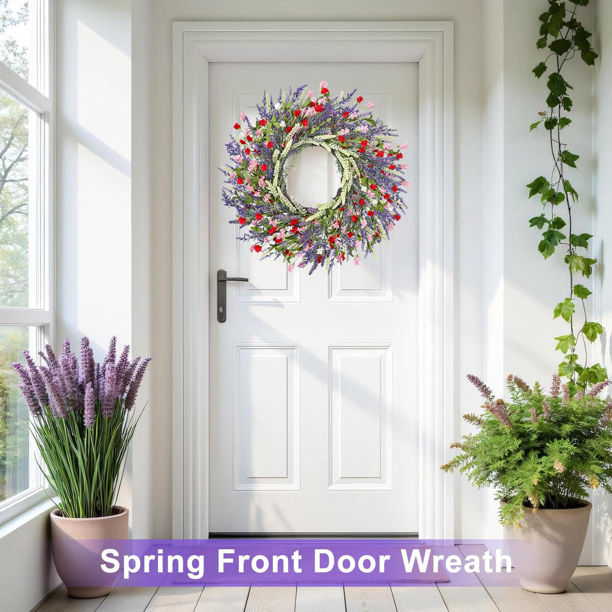 LZNPA lavender wreath packaging protects delicate stems during transit.