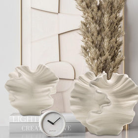 LZV ceramic vase flower shape small adds chic accent on shelves or mantels.