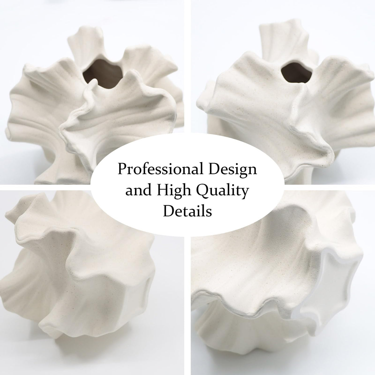 LZV ceramic vase set in living room creates balanced focal points.