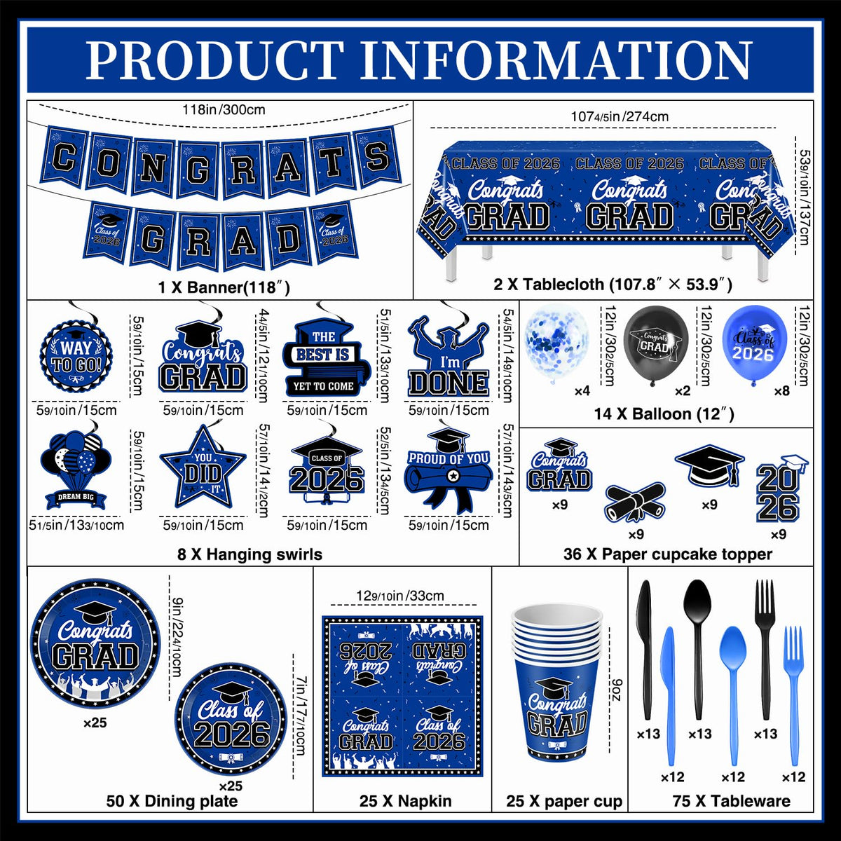 M AMFEOV black-blue balloons enhance party ambiance and photo moments