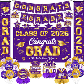 M AMFEOV graduation banner with 'Congrats Grad' creates standout photo moments.
