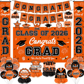 M AMFEOV graduation banner congrats enhances a stylish party entrance