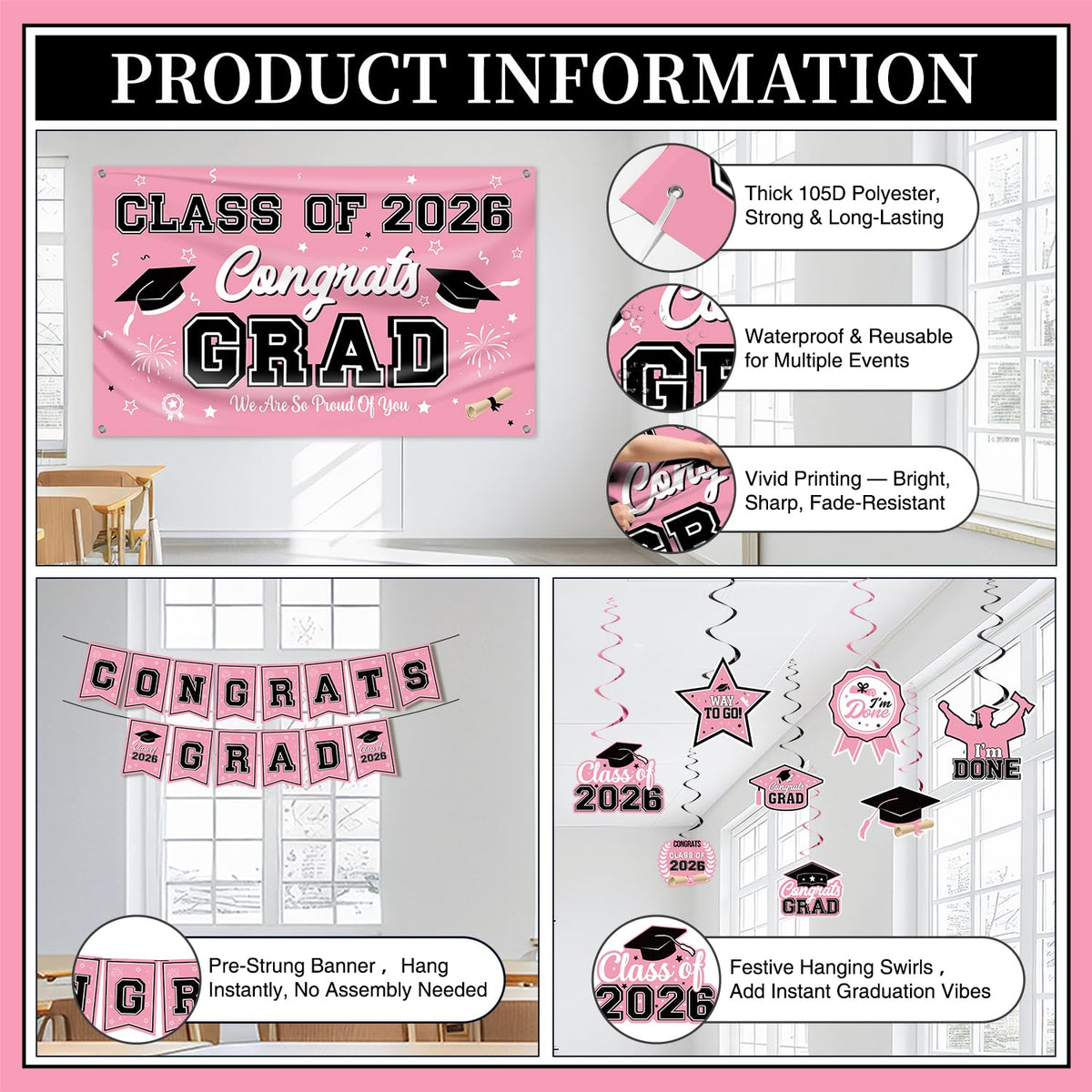 M AMFEOV pink balloons elevate the party vibe and frame festive moments