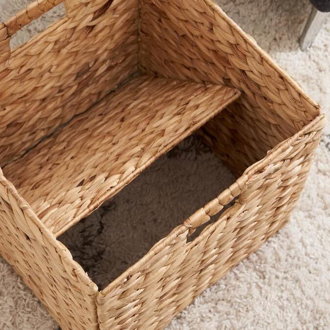 M4DECOR natural water hyacinth weave over iron frame detail.