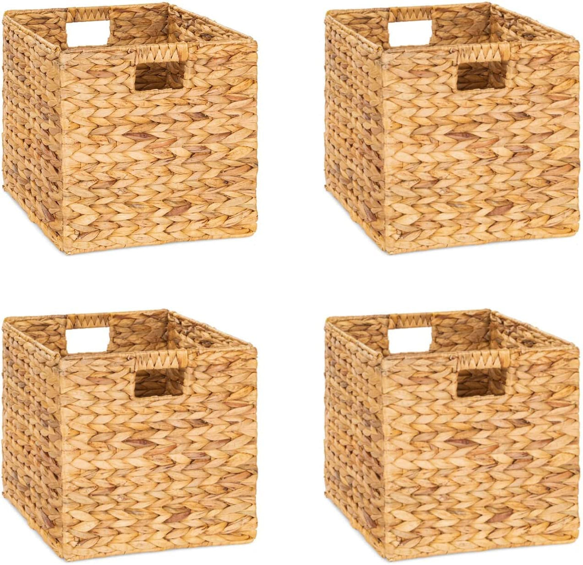 M4DECOR water hyacinth basket close-up weave for natural storage.
