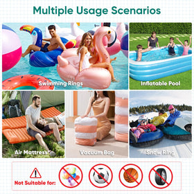 MAACLOUD inflatable-pool-toys-pump powers pool toys with ease.