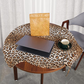MACEVIA Leopard Rug bedside decor adds warmth to the bedroom with plush surface.