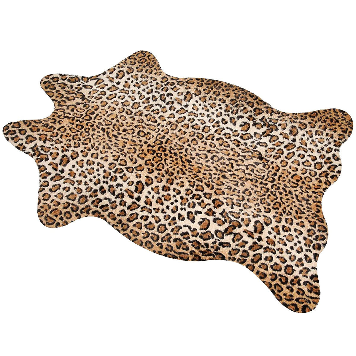 MACEVIA Leopard Rug in foyer angle adds western charm and soft underfoot comfort.