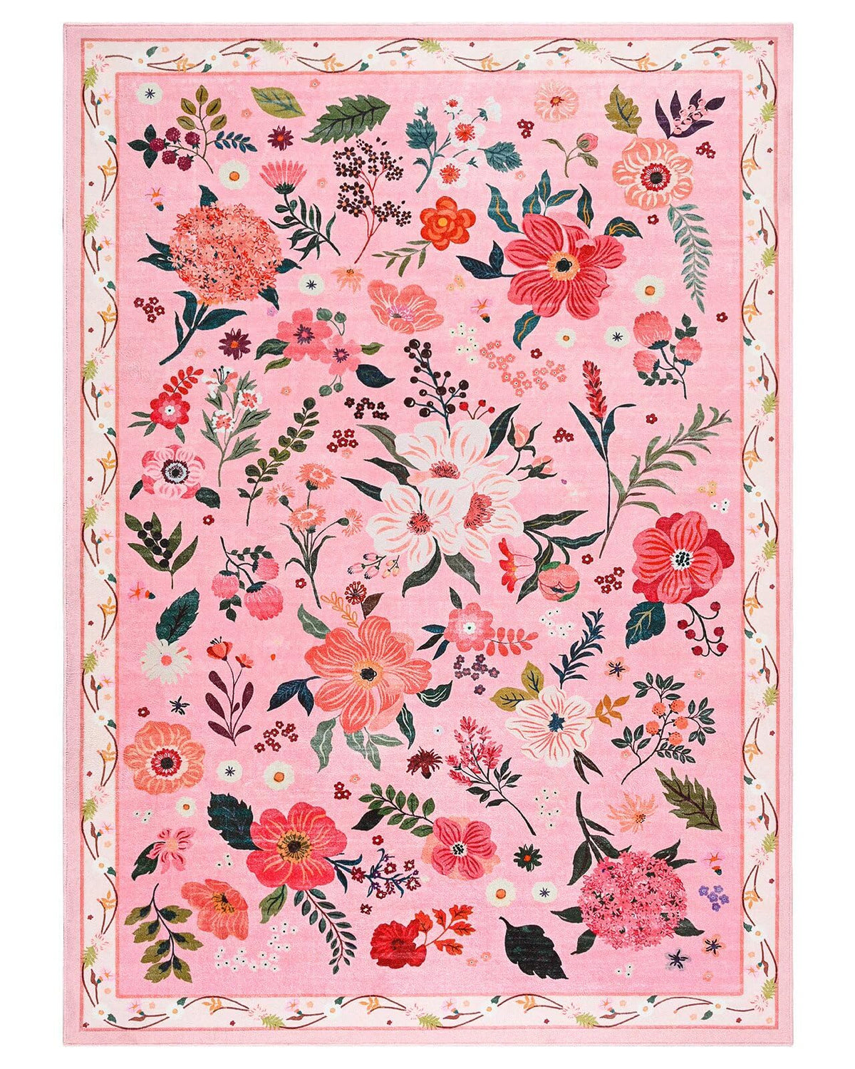 Macgace pink floral rug care guide for wrinkle-free storage