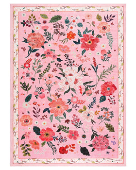 Macgace pink floral rug care guide for wrinkle-free storage
