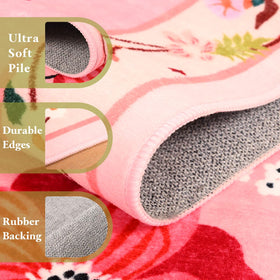 Macgace rug's slim low-pile fits under chairs and doors