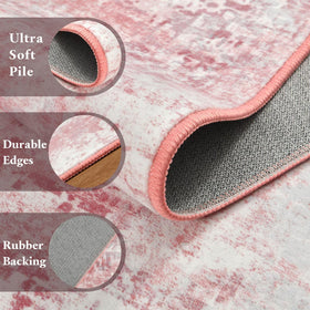 Macgace easy-clean rug lets you wipe spills quickly and dry color-durable.