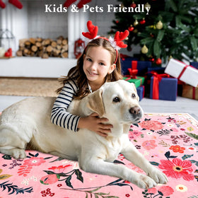 Macgace home aesthetic pink rug preserves color with fade-resistant design