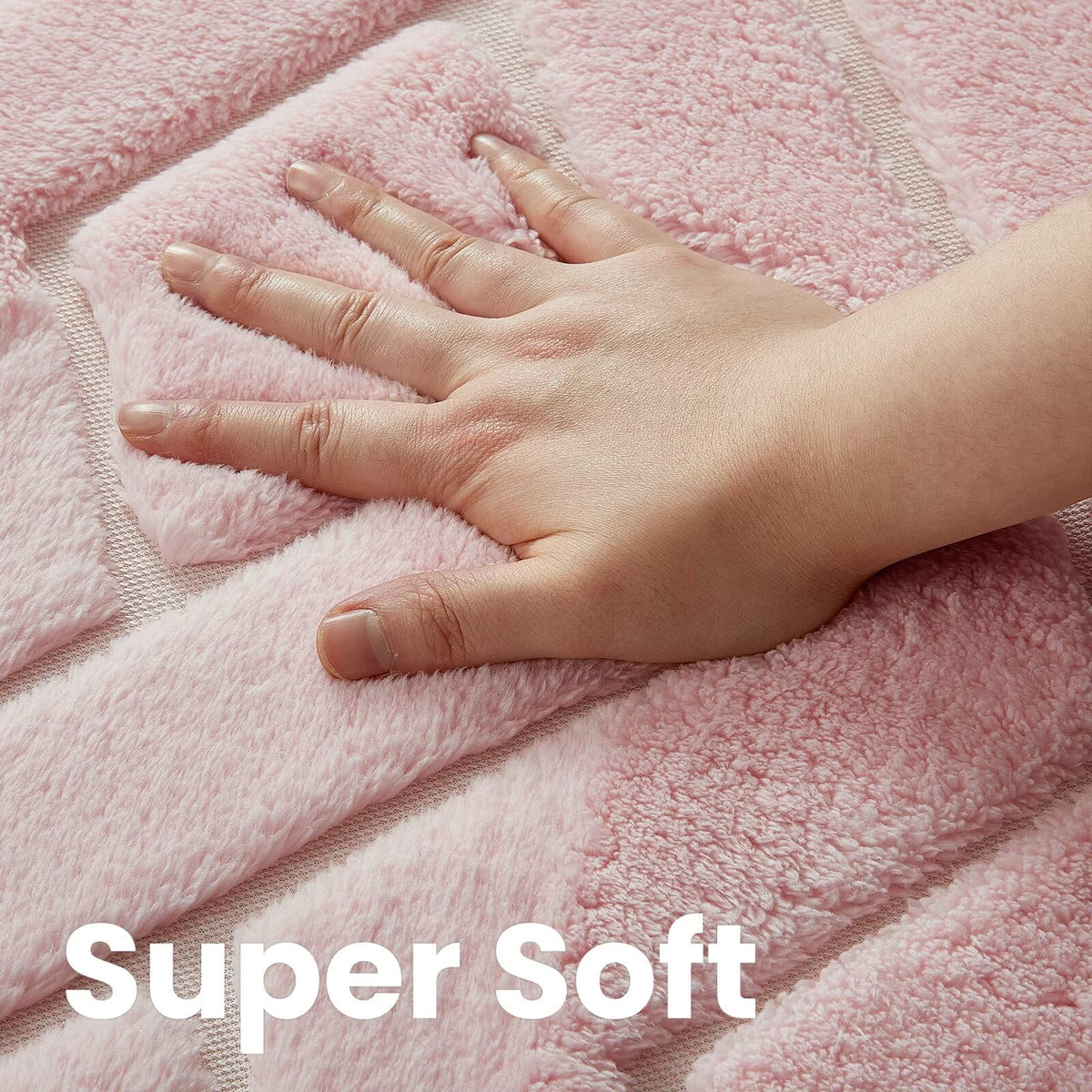 Macgace pink rug warms living room with inviting style