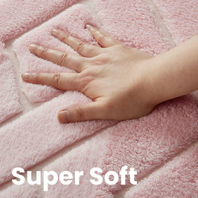 Macgace pink rug warms living room with inviting style