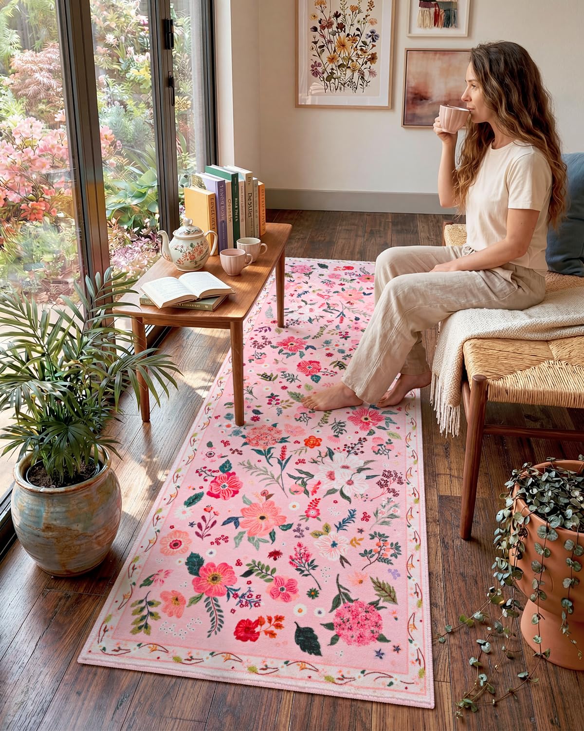 Macgace washable runner rug is easy to refresh after spills and daily use