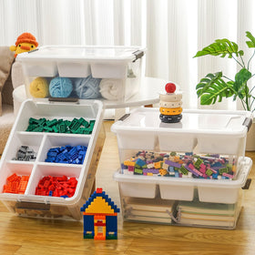 MACOPRO 17 QT storage box stackable design saves space on shelves.