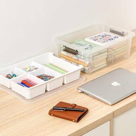 MACOPRO 17 QT storage box sturdy plastic construction stands up to daily use.
