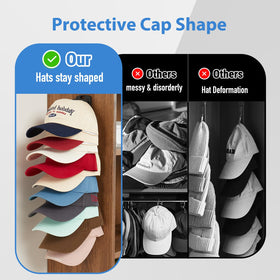 MACOPRO hat rack holds 20 caps per unit for efficient storage