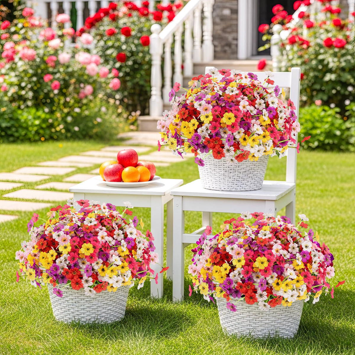 MACTING 18-flower-head bouquet with bendable stems enables customizable displays