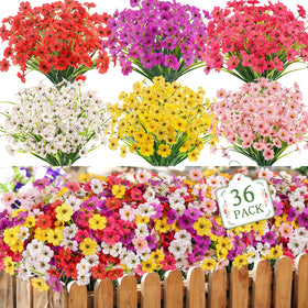 MACTING 36-bundle outdoor flowers in a planter provide UV-resistant color year-round