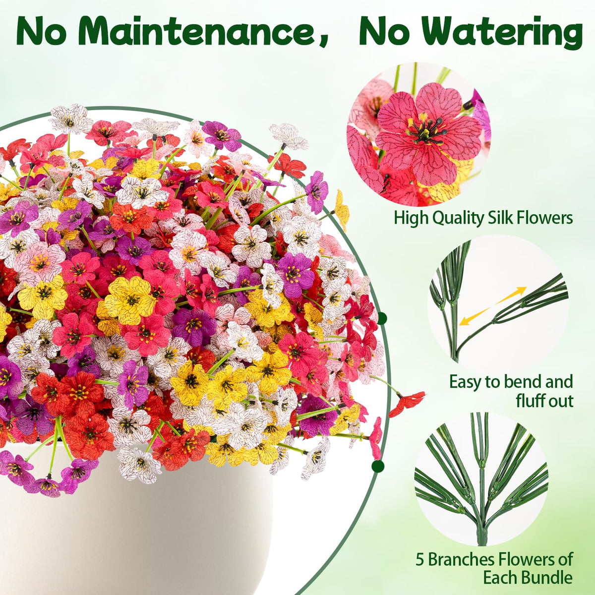 MACTING fake plants on patio deliver long-lasting color with minimal care