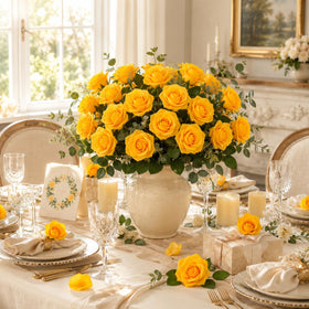 MACTING foam rose with flexible stem for easy arrangement.