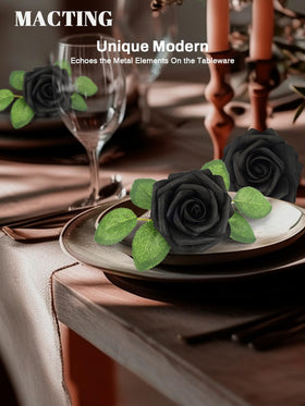 MACTING green leaves included enhance realistic bouquet detail