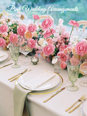 MACTING pink foam rose stem demonstrates flexible wire for easy arrangement