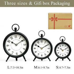 MACVAD Silent Quartz Mantel Clock provides peaceful, non-ticking operation for quiet spaces.