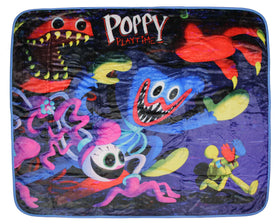 Mad Engine Poppy Playtime Huggy blanket graphic design for fans