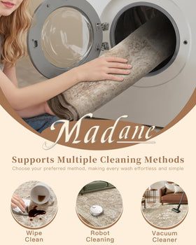 Madane 8x10 rug suitable for dining and bedroom settings.